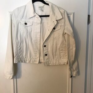 Forever 21 White Denim Jacket